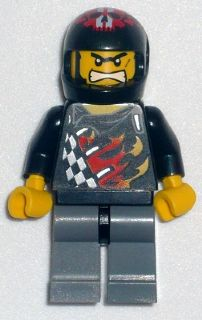 LEGO Minifigure-Backyard Blaster 1 (Bart Blaster) - Standard Helmet, No Visor-World Racers-WR009-Creative Brick Builders